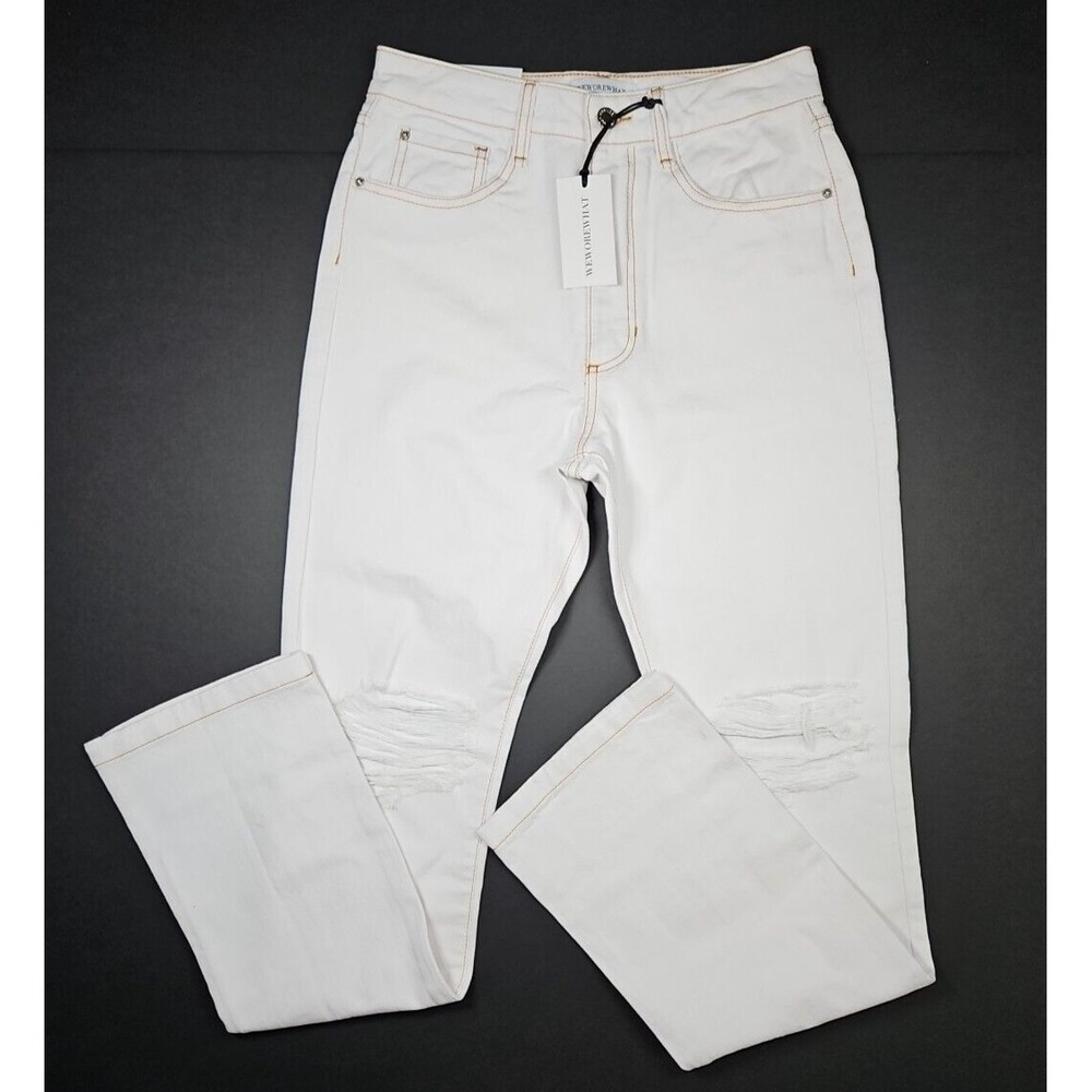 We Wore What Women's‎ White Stretch Twill Distressed Jeans Size 27 - NWT